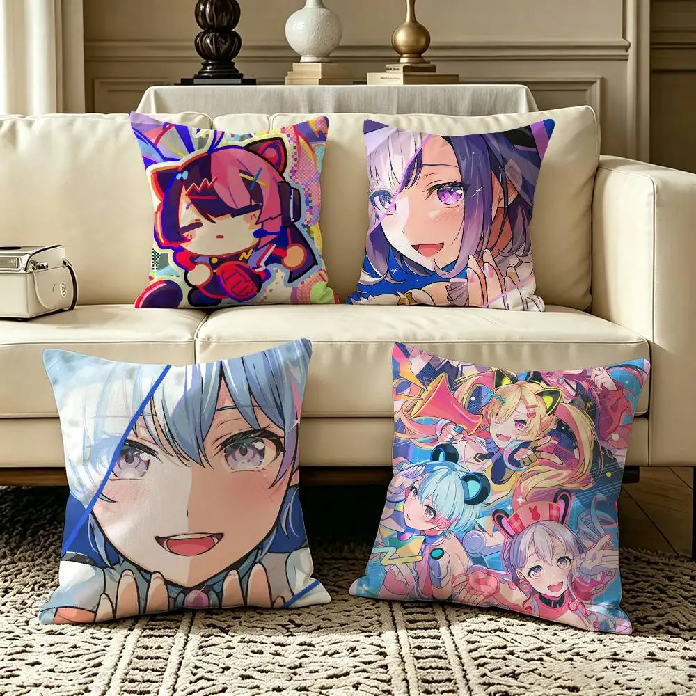 Наволочка Mugendai MewType BanG Dream с двусторонним принтом, квадратная, для спальни, прикроватная подушка, чехол для диванной подушки.