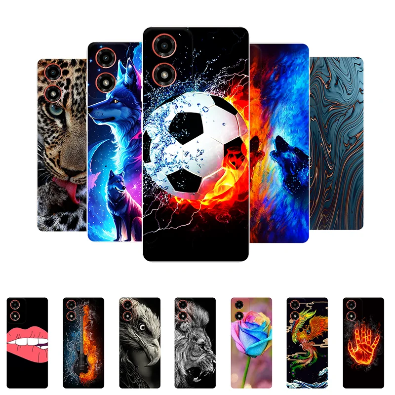 For Motorola Moto G24 G04 G04S G84 Case Football Soft Silicone Back Cases for Moto G24 Power G 24 Phone Cover MotoG24 etui Funda