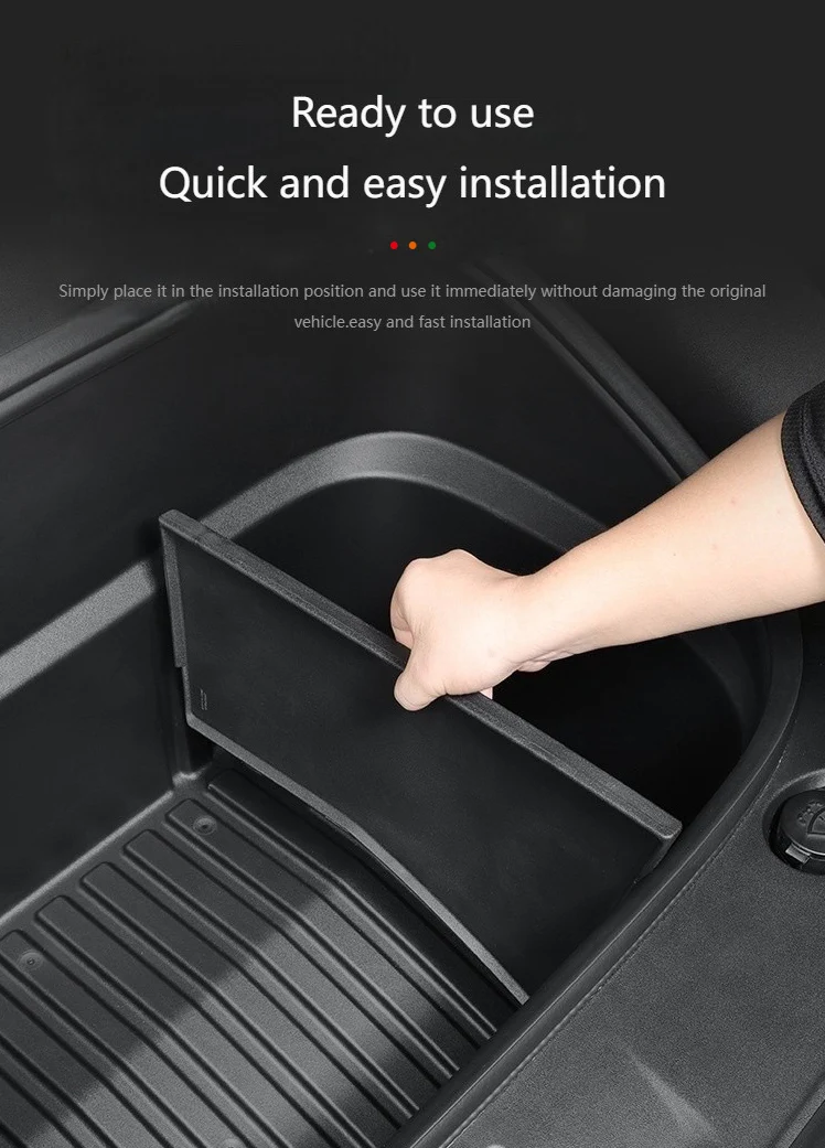 Tesla Model Y Juniper 프론트 트렁크 커버 롤러 커튼 트렁크 파티션 주최자 디바이더 배플 카고 커버 보호 보드 썸네일 3