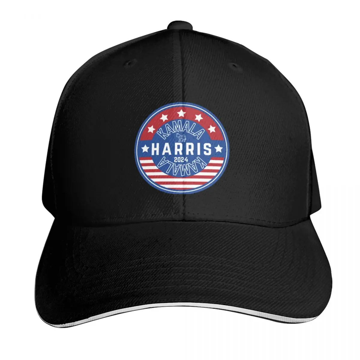 Kamala Harris 2024 T-Shirt - Stars and Stripes Design Baseball Cap Gift for Him Her Casual Daily Wear Quick Dry Performance