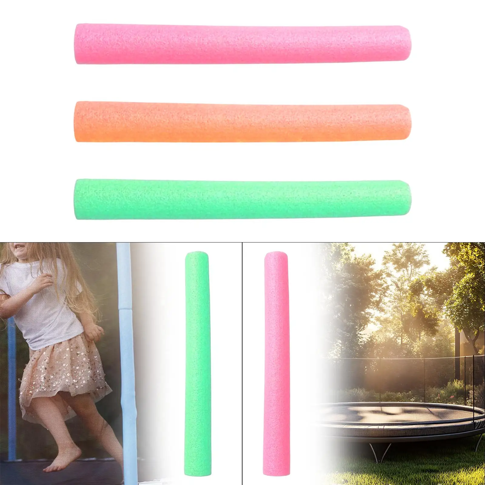 Indoor Trampoline Pole Protection Foam Sleeves Guard Rail Cover Fence Tube Cushion for Children Jump Bed