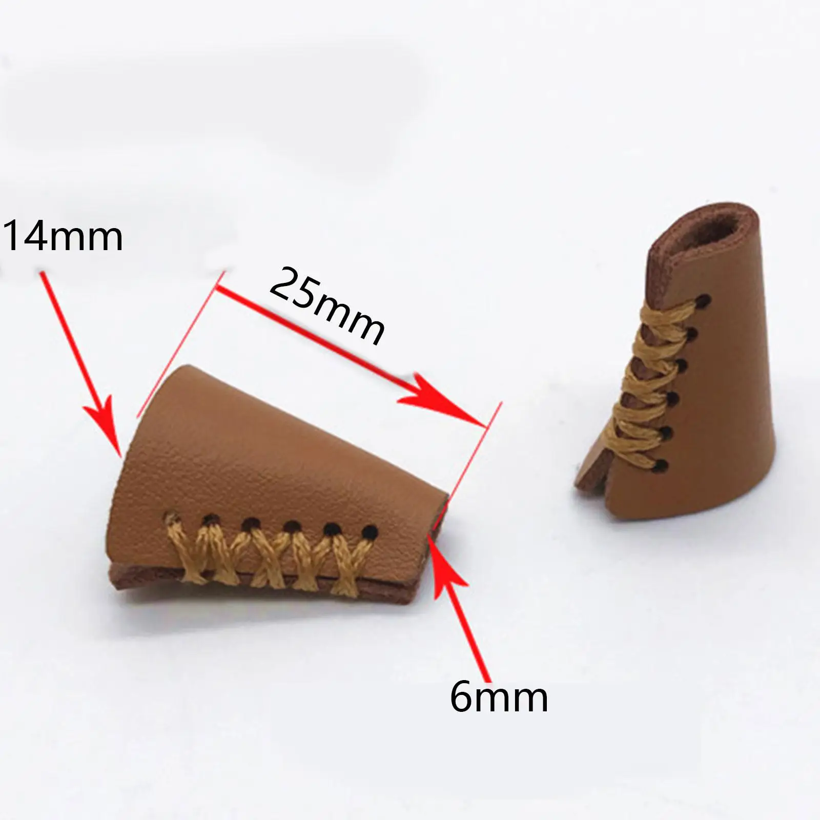 50 Pieces PU Leather Cord Ends Portable Smooth Multifunctional Conveneint Durable Handmade for Sweater Sportwear Hoodie Hat Bag