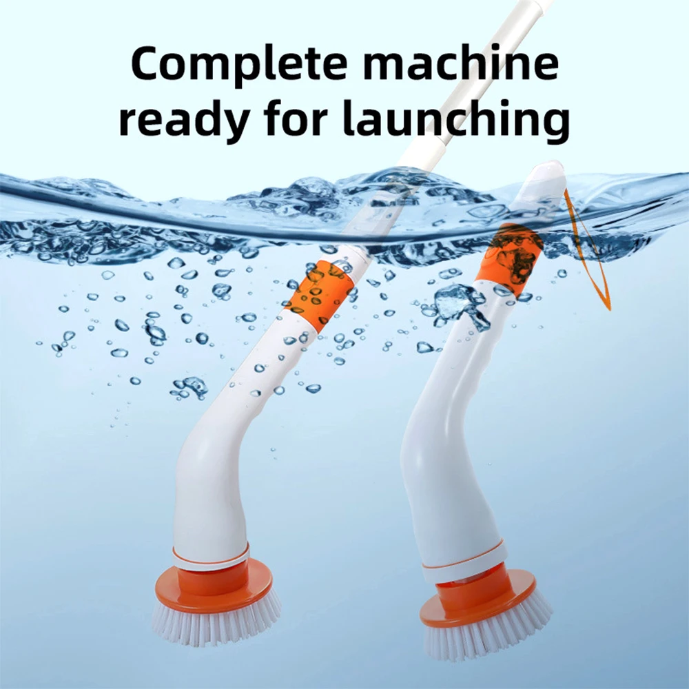 Беспроводная электрическая щетка для чистки ванной комнаты, окна, кухни, автомобильная многофункциональная бытовая вращающаяся чистящая машина