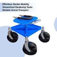Garden Stool With Wheels 360 Degree Swivel Seat Garden Chair Adjustable Height Yard Workseat For Nursery Pruning Plant