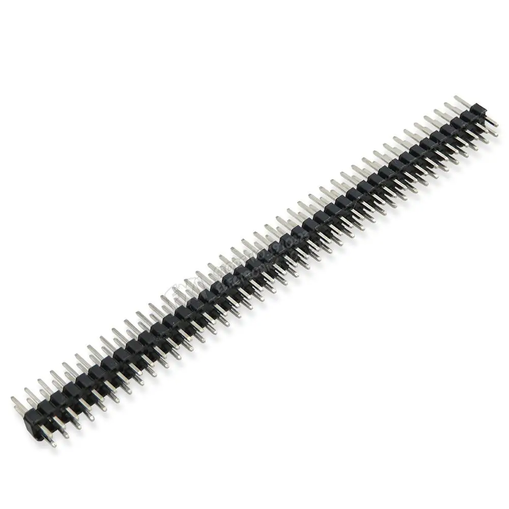 10 buah 40 Pin 1x40 2x40 baris ganda tunggal pria 2.0 Strip konektor Header Pin dapat pecah UNTUK Arduino hitam 2.0MM 90 derajat