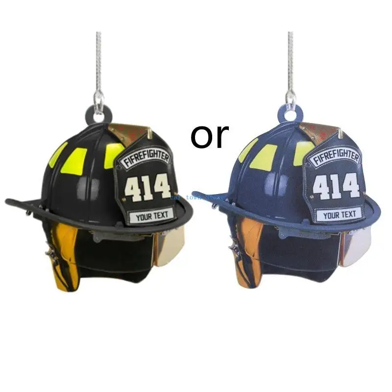 

RXJE For Good Luck & Peace Firefighter Pendants Gift for Lovers Friend Wear to Deliver Good Wishes Car Rear View Mirror Decor