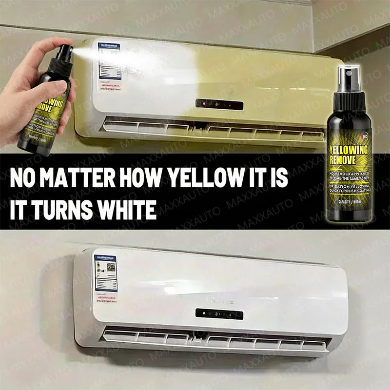 Plastic & Rubber Yellowing Remover & Restorer - Instantly Removes Oxidation, Scratches Repair For AC Units Car Furniture Spray