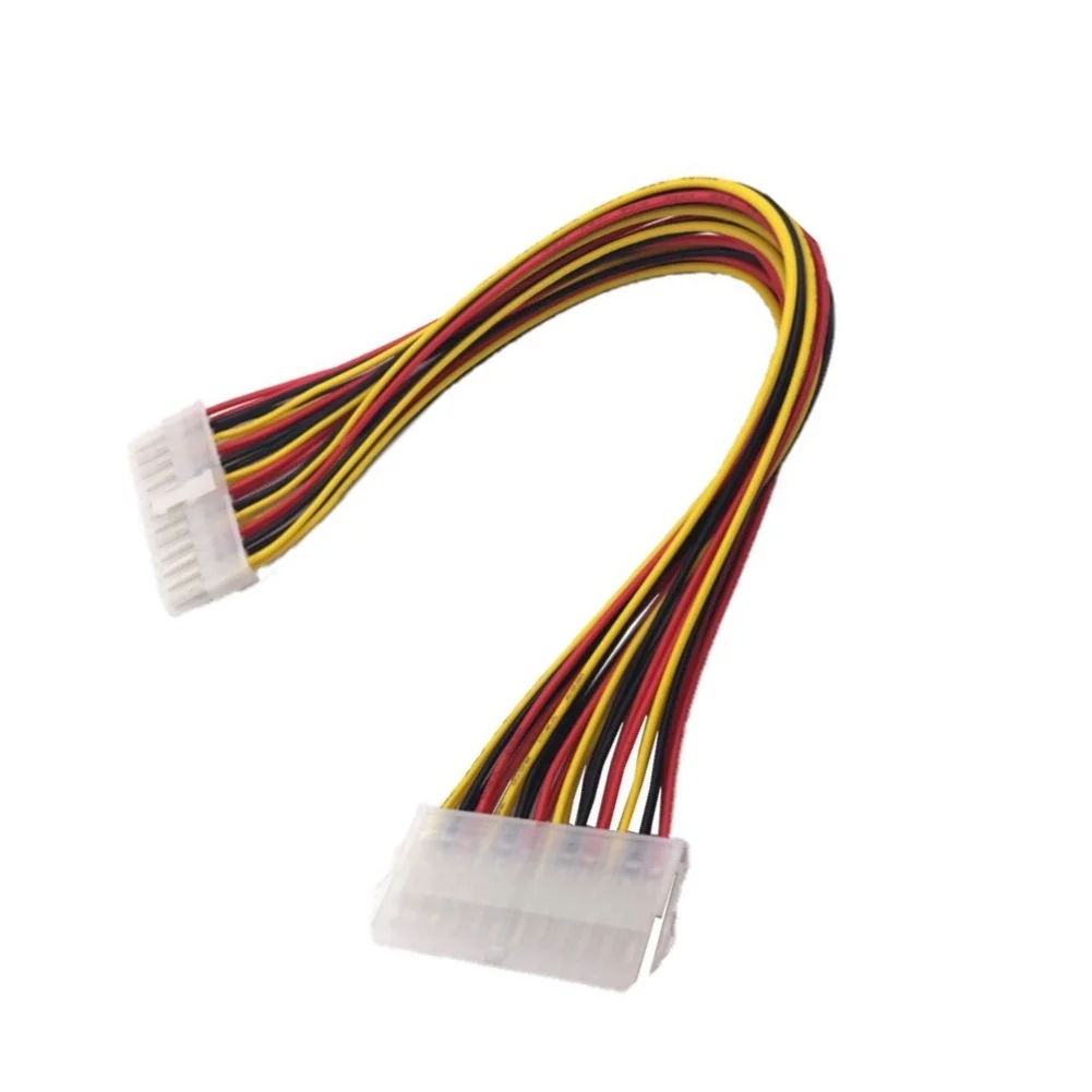 ATX 24 Pin Male To 24P Female PSU Power Supply Extension Cable 35cm High Conductivity Wire For PC Motherboard