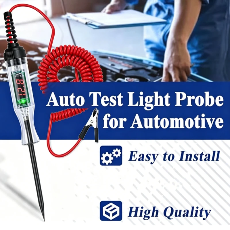 Car Truck Voltage Circuit Tester Auto 12V 24V Car Diagnostic Probe Test Pen Light Bulb Electric Measuring Pen Tools Accessory