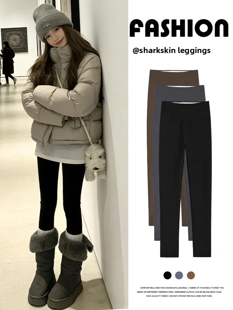 

Women's High-Waist Fce Lined Thi Yoga Pants ark Skin Tight Fit Base Layer Pants GP New 2026 Outerwear