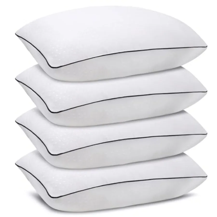 Queen Size Bed Pillows for Sleeping 4 PackLuxury Hotel Pillows Comfortable and Supportive Machine Washable Suitable for Stomach
