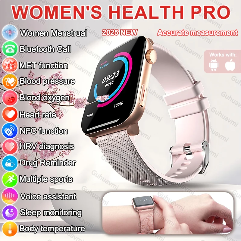 

WATCH FIT Series Bluetooth Call Smartwatch Women MET metabolism Menstrual Tracking Health Sleep Monitor Smart Bracelet 2025 New