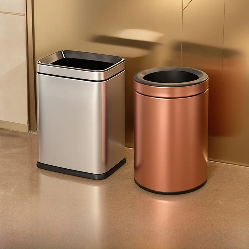 

Commercial round Tra Can Thiened Stainl Steel for Hotel Guest Room Billiard KTV Hotel Restaurant Cusizable Modern S...