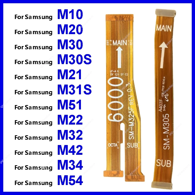 

LCD Screen Motherboard Connector Flex Cable For Samsung Galaxy M10 M20 M30 M21 M31S M51 M22 M32 M42 M52 M34 M54 M30S Parts