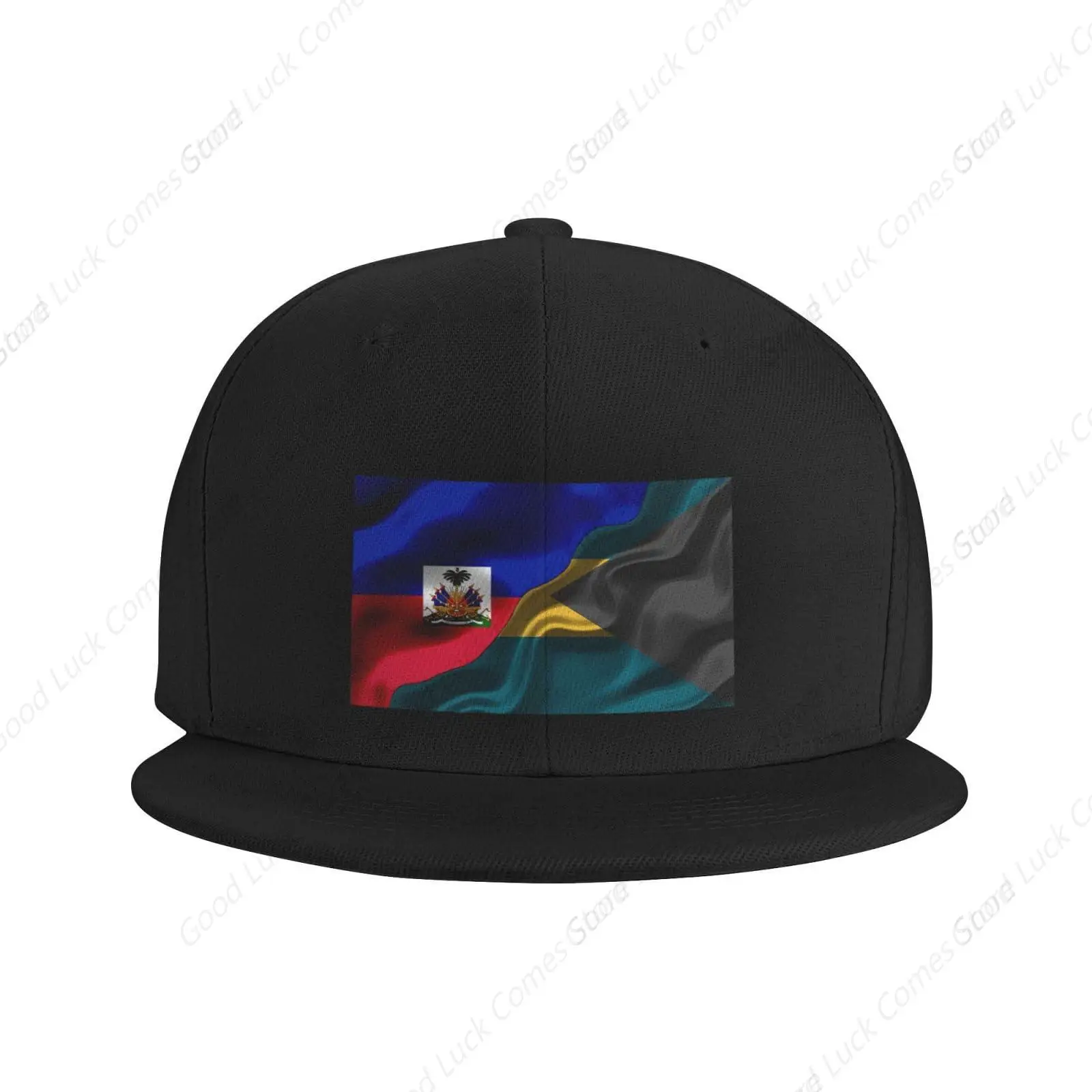 Haiti Haitian and Bahamian Bahamas Flag Snapback Hats for Men Women Adjustable Flat Brim Baseball Cap