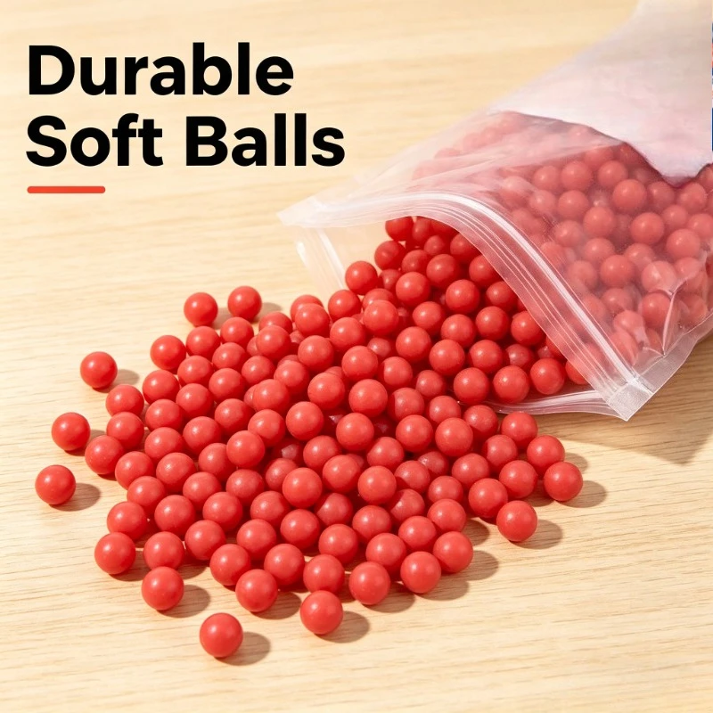 

Child Safe 7mm Red Round Soft Beads Wearproof Outdoor Sports Game Replacement Balls 1Bag/2Bag/3Bag/5Bag/10Bag