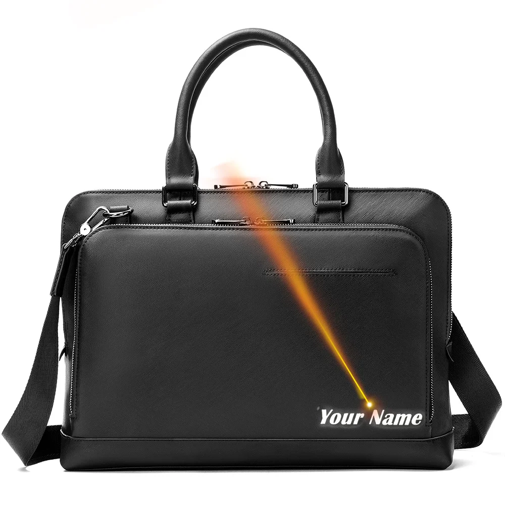 Men's Bag Genuine Leather Man Briefcase For 15