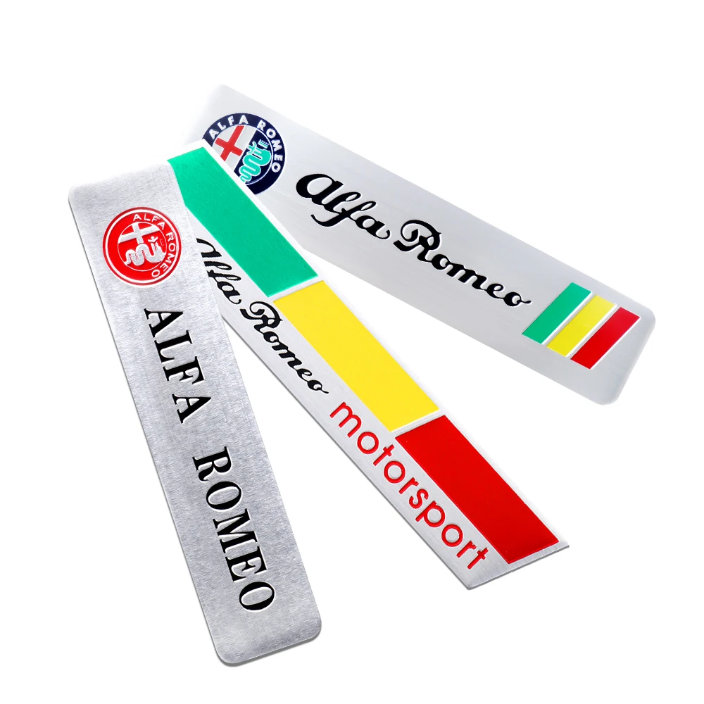 ثلاثية الأبعاد سبائك الألومنيوم ملصقات جسم السيارة الجذع الديكور ملصق مائي السيارات شارة شعار تصفيف السيارة ل ألفا روميو تونال جوليتا ميتو #4