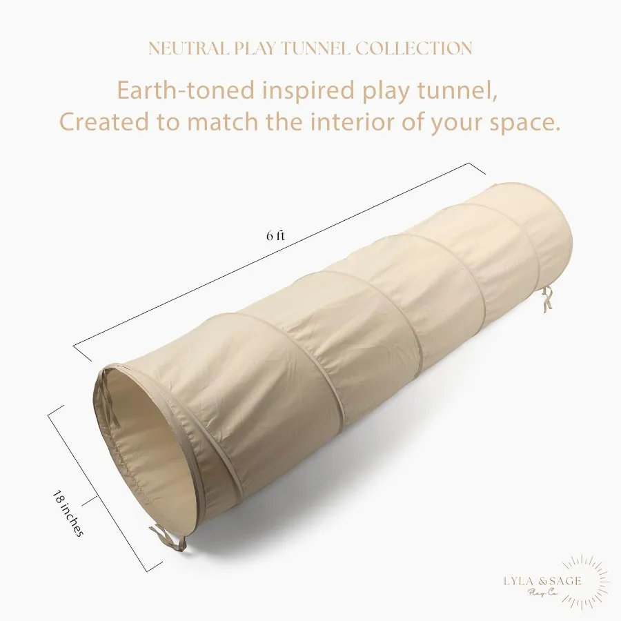 Tunnel da gioco per bambini - Tunnel strisciante pop-up da 6 piedi per neonati piccoli - Regalo giocattolo tunnel pieghevole per ragazzo e ragazza - Tenda da gioco con tunnel