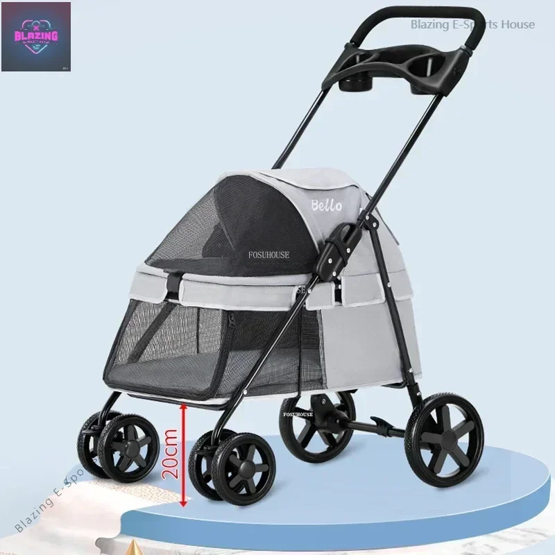 

Lightweight Foldable Pet Strollers Outdoor Modern Dog Cat Pet Supplies Household Small Breathable Stroller for Dogs Dog Trollers