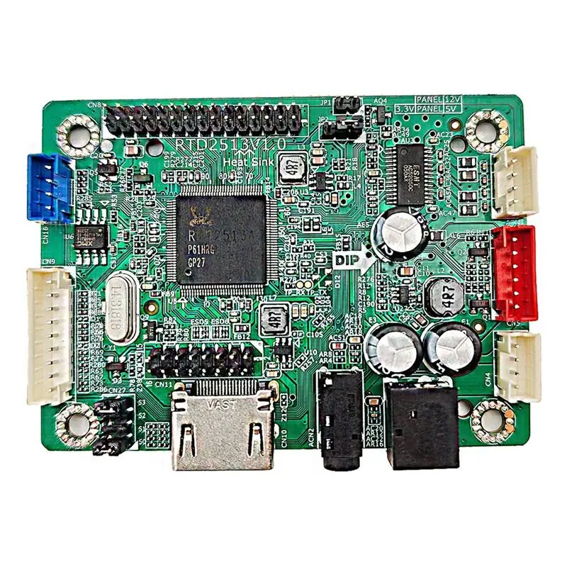 B27B -Compatible To LVDS Jump Cap Program+ 5Pcs Lvds Cable Kit(30P 40P 1/2CH 6/8 BIT) For RTD2513V1.0 Mini LCD Driver Board
