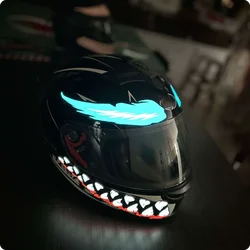 3 Flashing Modes Motorcycle Helmet Light Strip LED Night Signal Light Stripe Glowing Night Luminous Modified Sticker