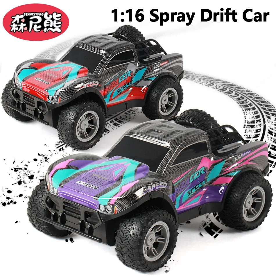 

SENNIXIONG 1:16 4WD RTR Remote Control Off-road Car Terrain Vehicle Light Music Spray Pickup Truck Collection Toy for Children