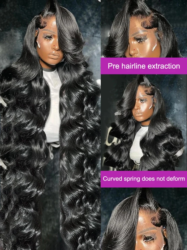 40 50 Inch 13x4 13x6 Body Wave HD Lace Frontal Human Hair Wigs For Women 7x5 Glueless Hd Lace Front Wig PrePlucked 300% Density