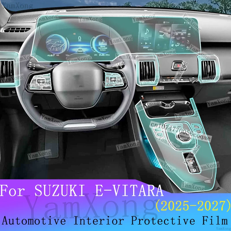 For SUZUKI E-VITARA interior Kit Protection Film Navigation Dashboard screen Sticker Center Gear Panel scratch Transparent Film