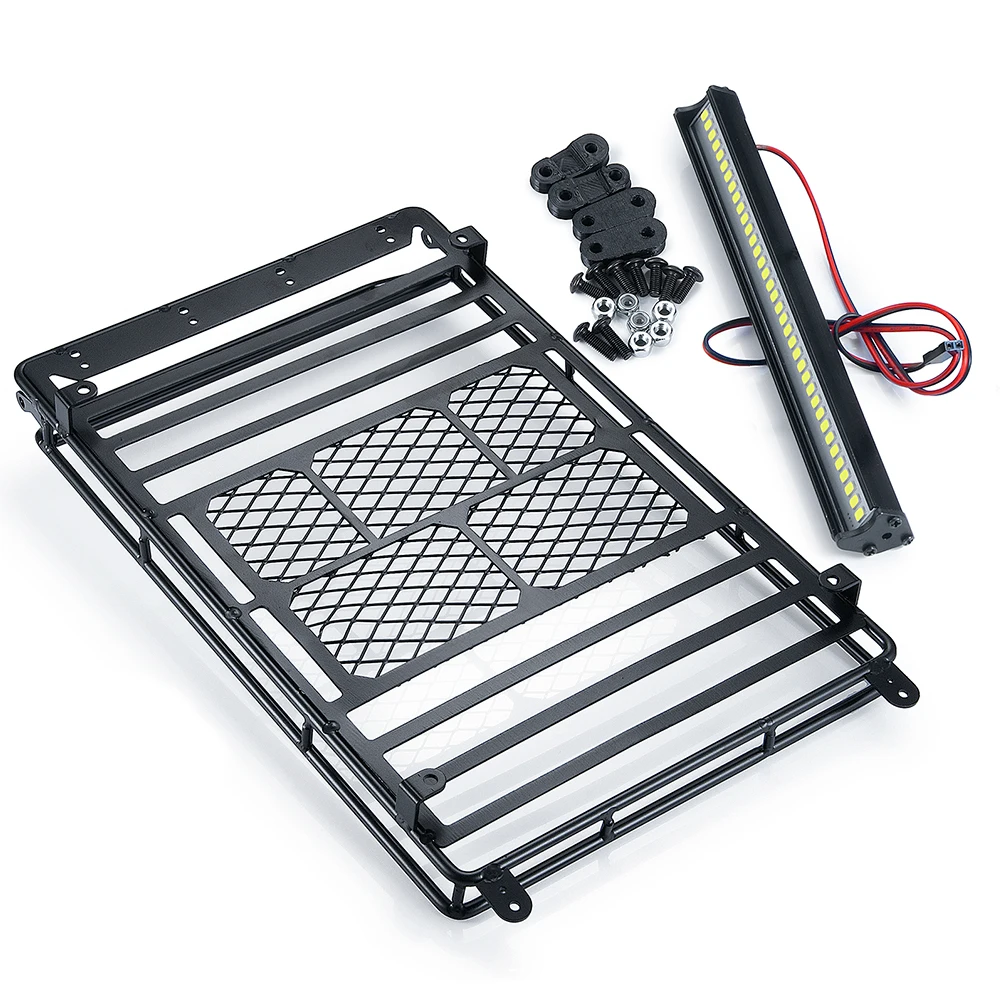 RCGOFOLLOW Steel Luggage Tray Roof Rack Upgrade Accessory Parts for Tamiya CC01/CR01/D90/SCX10 1/10 RC Crawler Climbing Car