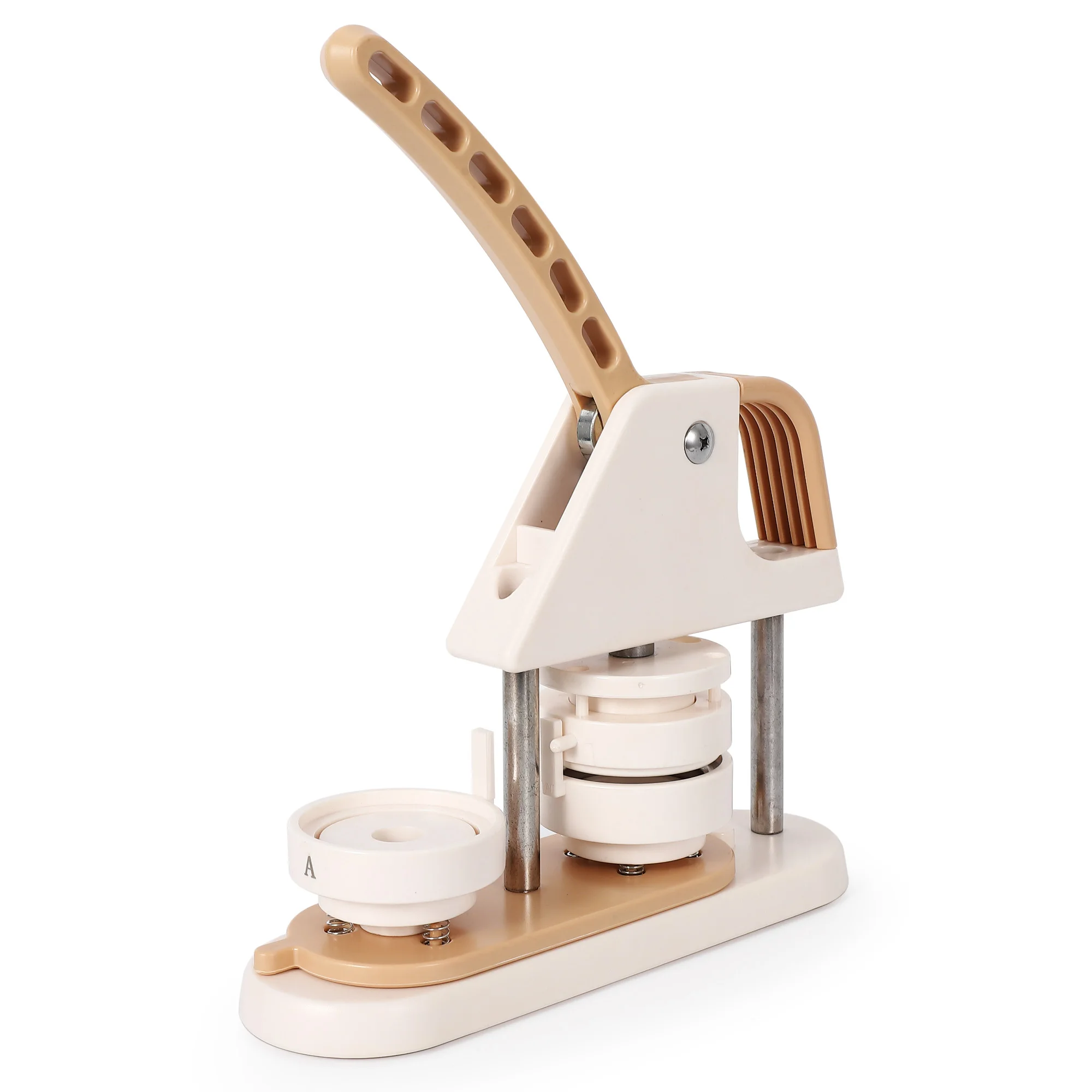 

58mm Button Maker Machine DIY Badge Press Kit with 100pcs Button Parts for DIY Pin Badges, Keychains, School Crafts