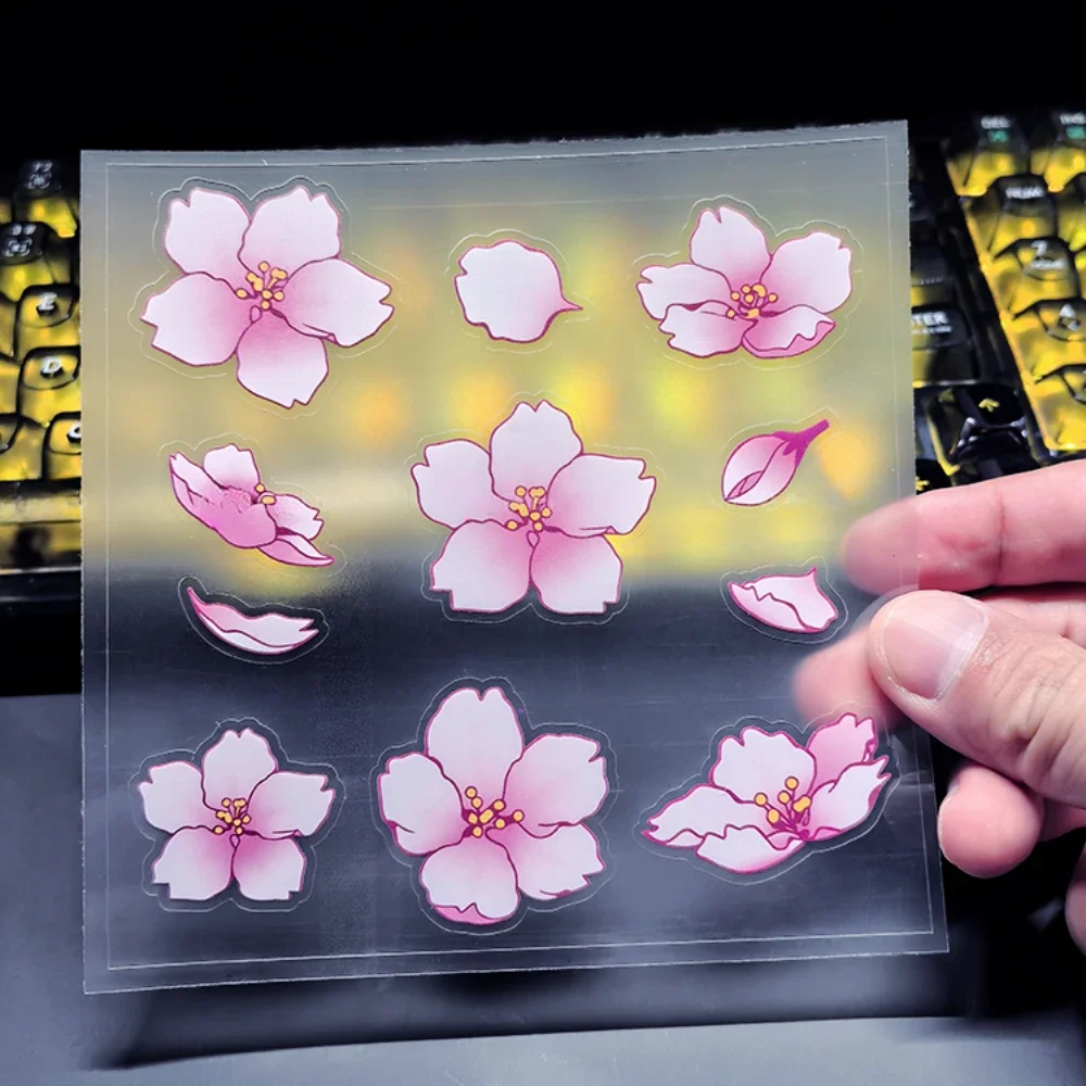 11PCS JDM Sakura Road Bicycle Frame Stickers Top Tube Waterproof Flower DIY Decoration Accessories Bike Durable Vinyl Decals