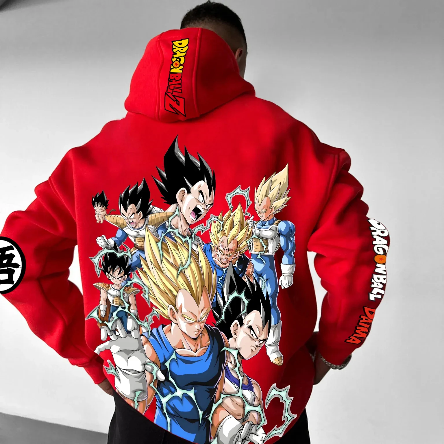 Dragon Ball Jesień i Zima Japońska Animacja Hot-blooded Klasyczne Postacie Wygodne Bluzy z Kapturem dla Kobiet i Mężczyzn Par