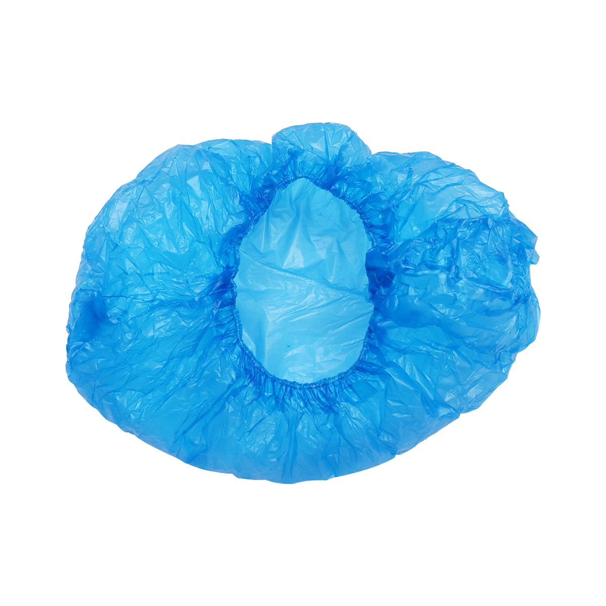 

100 Pcs Waterproof Dustproof Shoe Cover Disposable Blue Plastic Home Office Outdoor Rainy Day Shoe Protector Foldable Elastic