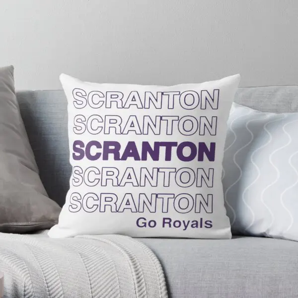 University Of Scranton Go Royals  Printing Throw Pillow Cover Comfort Sofa Decor Car Soft Bedroom Pillows not include One Side