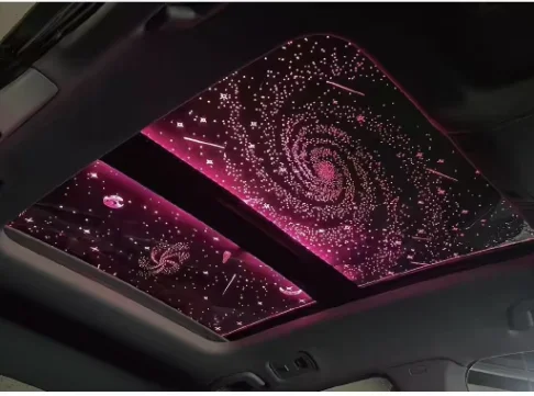 Universal Car Sunroof Starry Sky Film Galaxy Ambient Light Roof Night Decoration Sticker Fit Most Vehicle Models