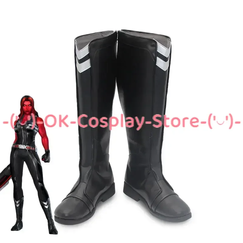 Jennifer Susan Walters Cosplay Shoes Halloween Carnival Boots Anime PU Leather Shoes Cosplay Props Custom Made