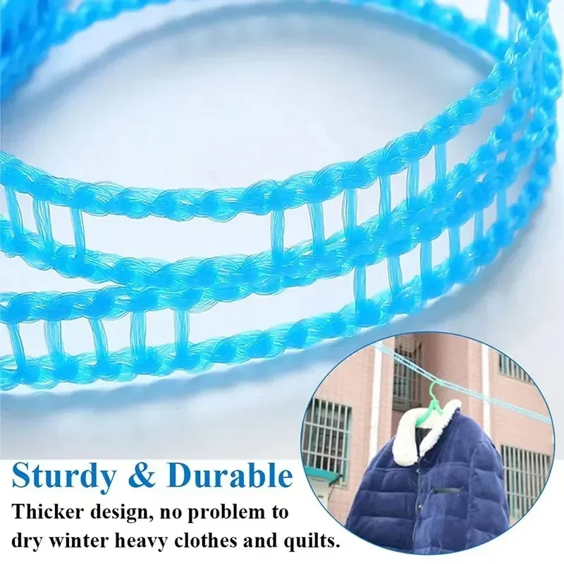 Outdoor Clothesline Nylon Non-Slip Laundry Line Rope Travel Business Windproof Clothes Cord 5/10 Meter Long image 3