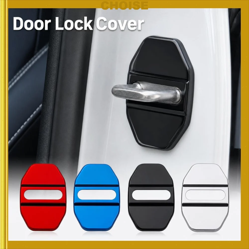 1/4PCS Car Door Lock Cover Stickers For Mercedes Benz AMG CLA CLS GLE GLC GLS GLA GLB GLK EQC EQA W212 W205 W213 W203 W204 W211
