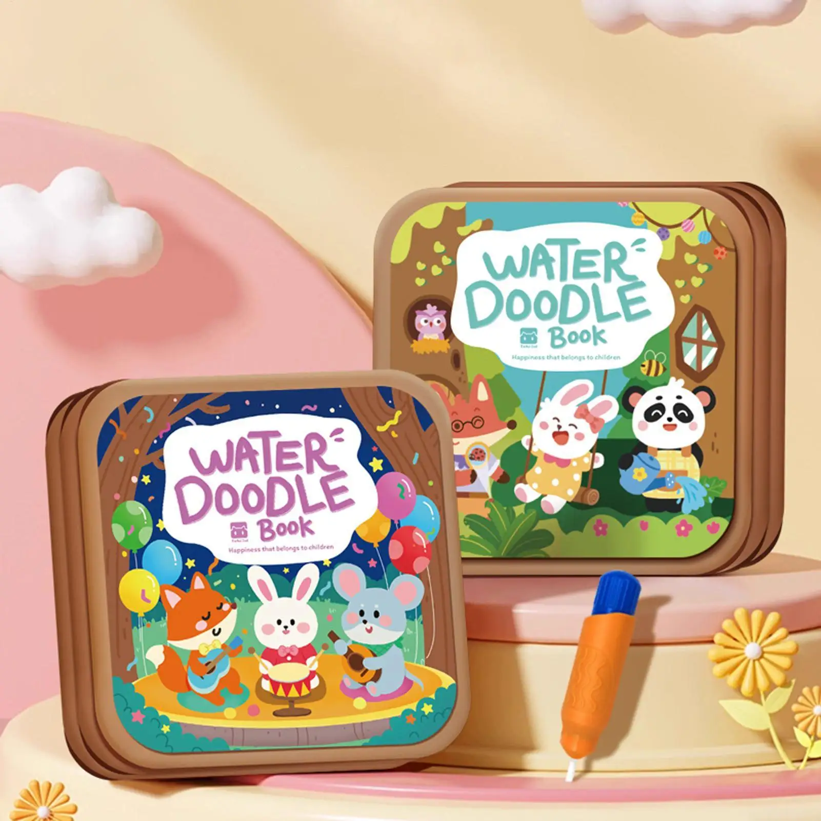 ألعاب مونتيسوري كتاب تلوين قابل لإعادة الاستخدام كتاب رسم مائي سحري للأطفال الصغار لعبة رسم كتاب ألعاب تعليمية للأطفال #5