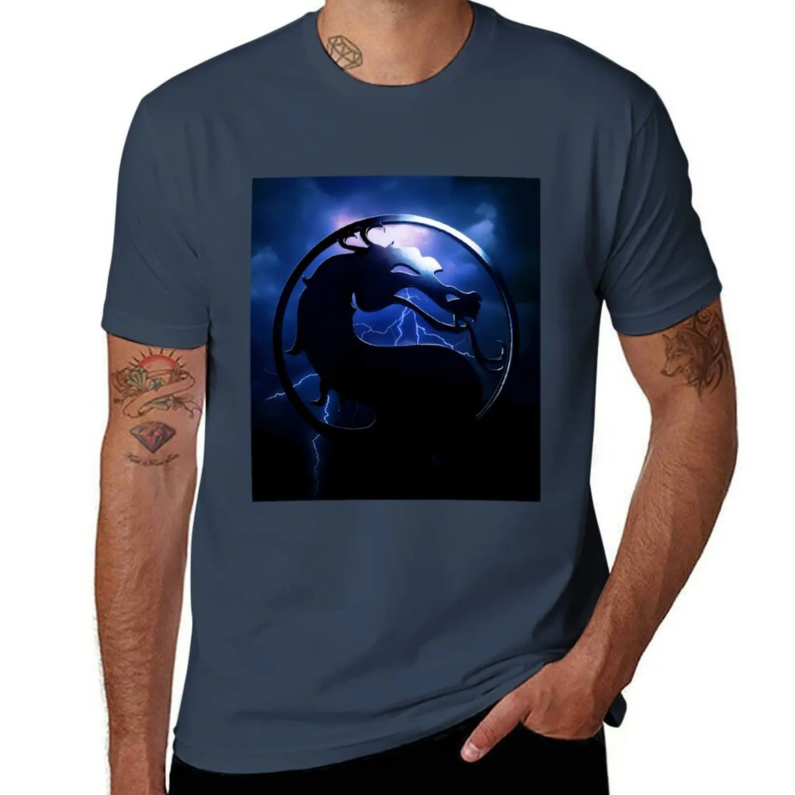 

Kombat - II Logo Mortal Remastered T-Shirt Comfort Stretch Tee Shirt