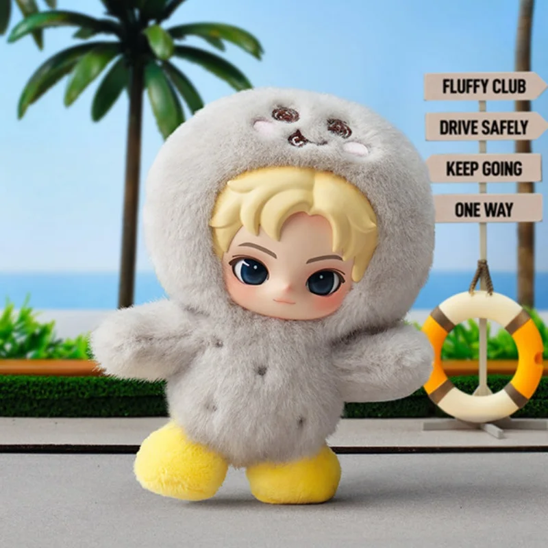 POPMART Fluffy Club Riize Series Pendant Blind Box Cute Stuffed Toy Bag Decoration Gift For Kpop Fans Collectors