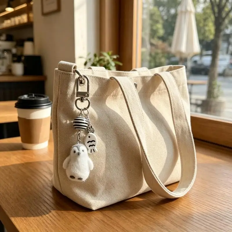 1Pcs Soft Animal Cartoon Keyring Pendant Car Key Holder Luggage Tag Unisex Cute Design Flocking Keychain