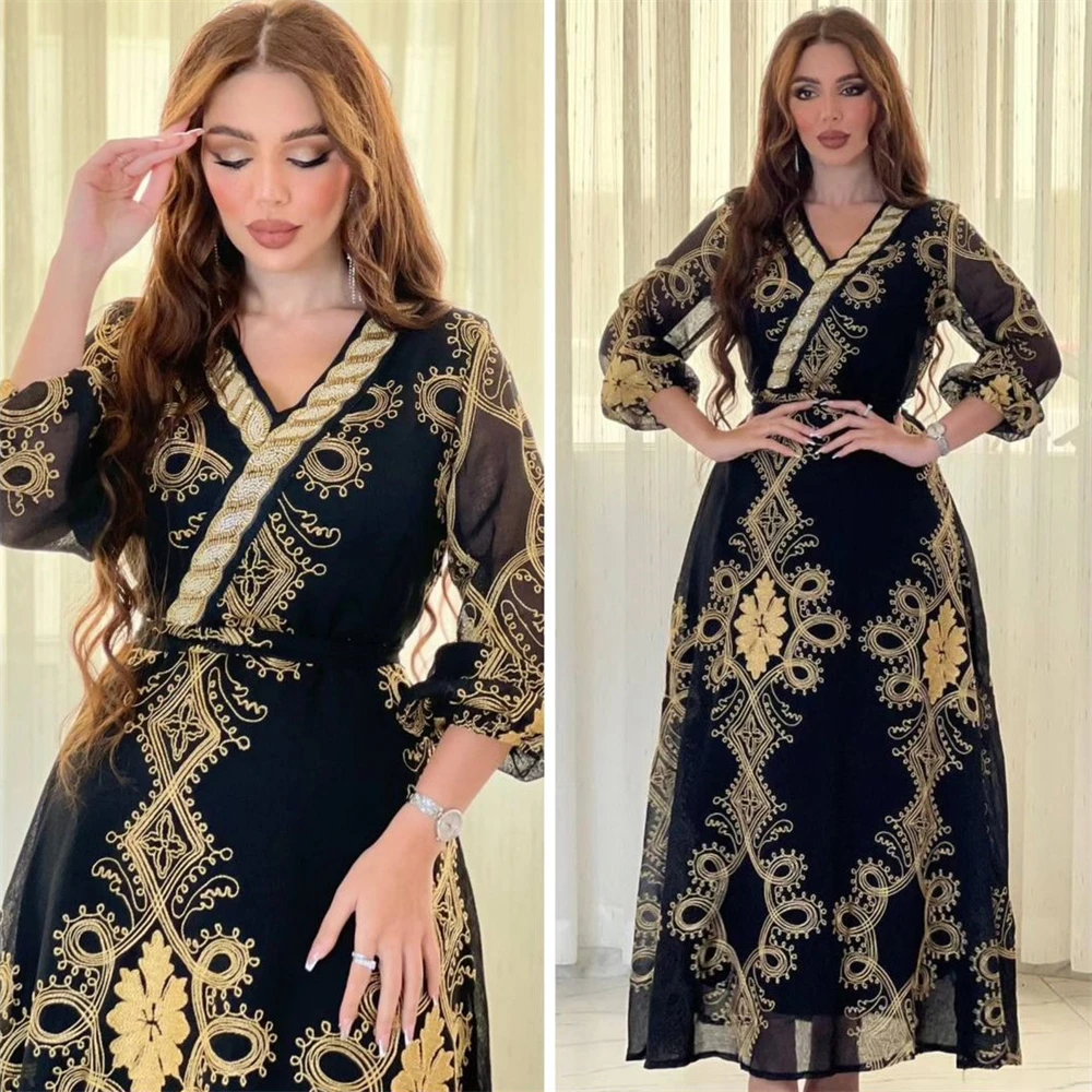 Eid festa vestidos marroquinos para novas mulheres jalabiya vestido longo muçulmano abaya malha bordado ramadan maxi robe caftan vestidos 2024