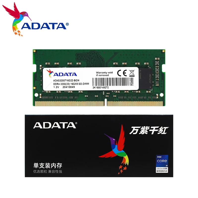 Imagem -05 - Adata-memória Ram Ddr4 3200 So-dimm Original para Laptop Ddr4 8gb 16gb 32gb 3200mhz Alta Qualidade