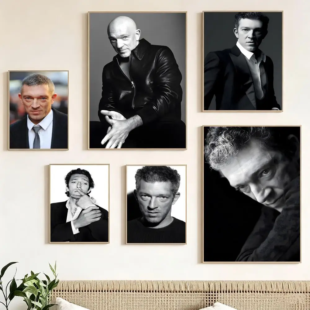 Movie Star V-Vincent Cassel Poster Print Painting Home Decor for Bedroom Living Room Hallway