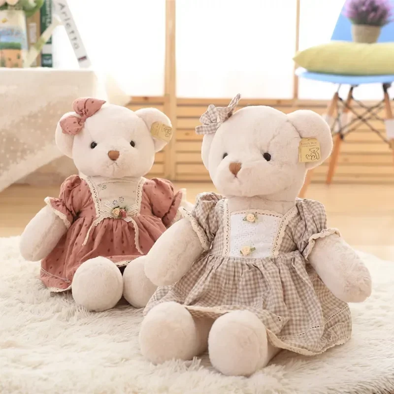 Cute Stuffed Teddy Bear In Skirt Lovely Princess Teddy Plush Children\'s Toy Kawaii Room Decor Christmas Gifts for Girlfriend