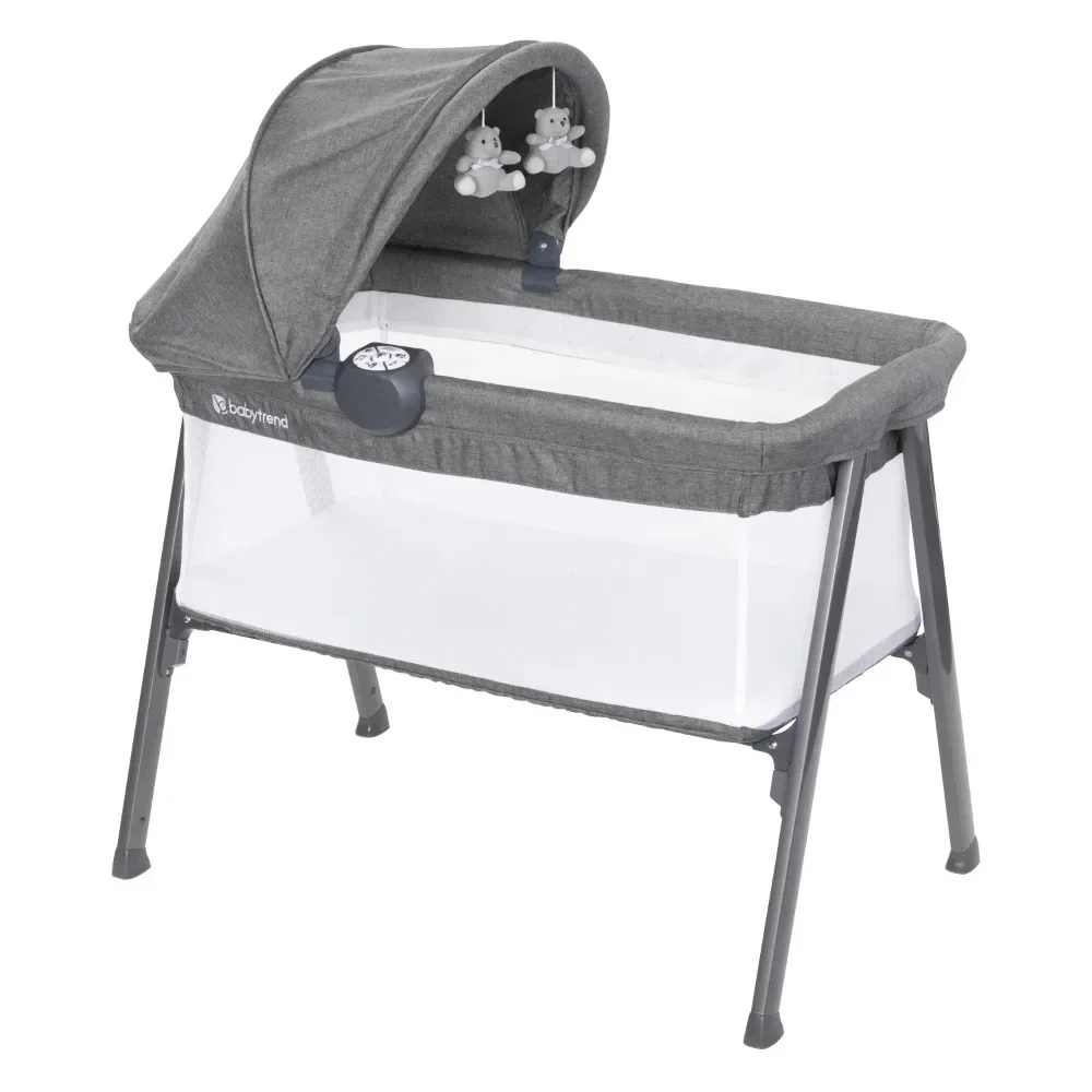 

Baby Trend Lil Snooze Large Bassinet PLUS (With Canopy, Hang Toys, Vibrations, Melodies