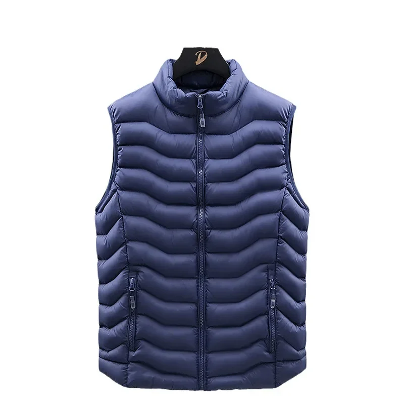 

2024 Autumn and Winter Spareribs Cotton Coat Vest Men's Coat Thickened Warm Tank Top New Couple Casual Cotton Coat Men Jacket