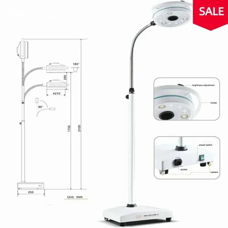 Portable LED Oral Lighting Lamp Shadowless Surgical Examination Lamp for Hospital Use KD-2012L-1